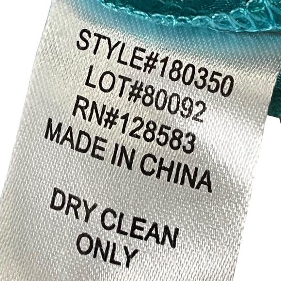 Decode 1.8 Womens Blue 100% Silk Print Sleeveless Empire Waist Dress sz 8w - Picture 16 of 16